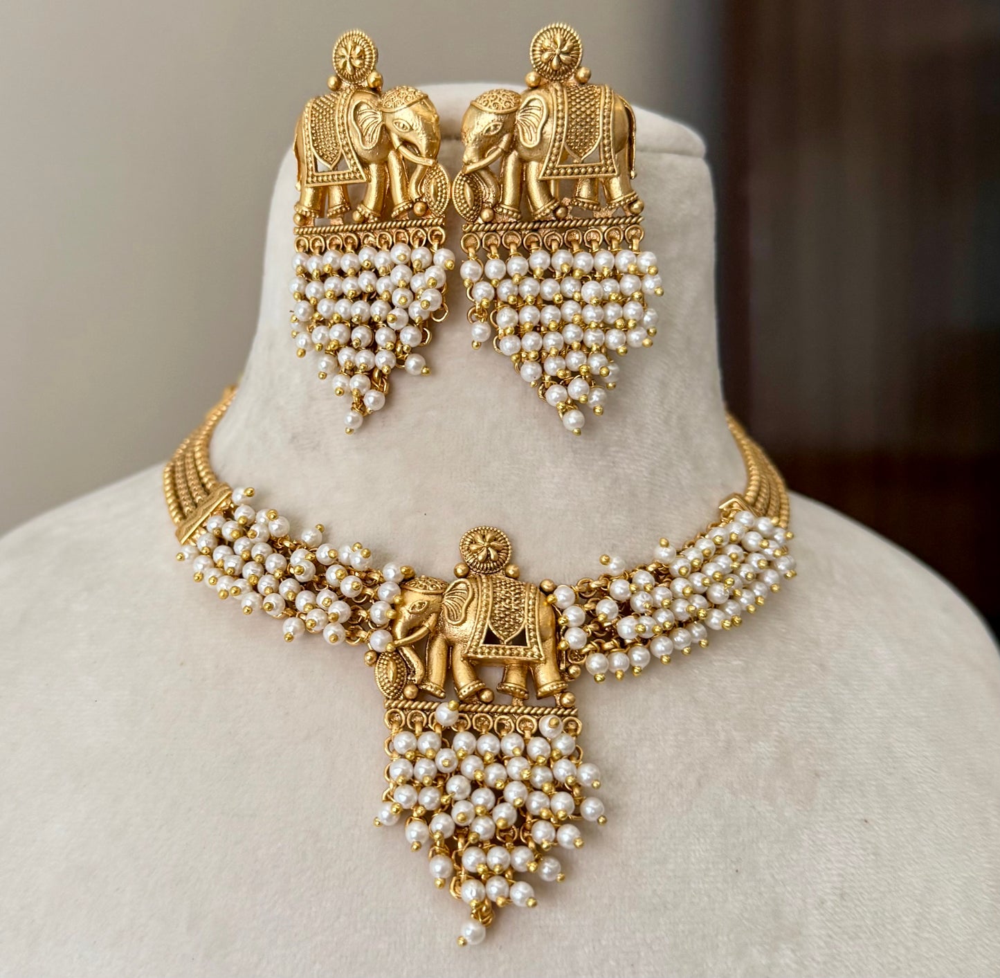 Aradhya Elephant Necklace Set