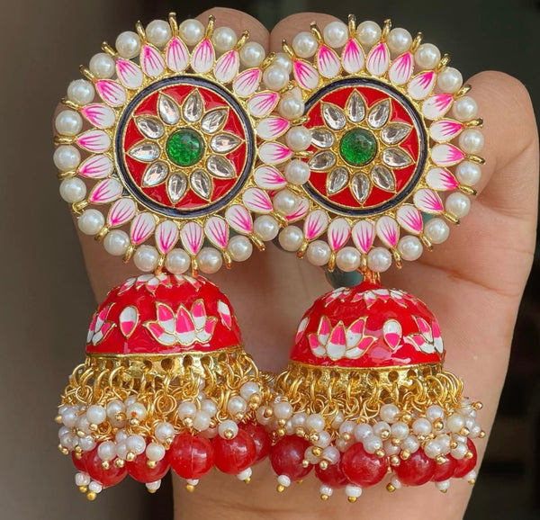 Meenakari Jhumkas