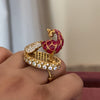 Peacock Polki Statement Ring