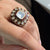 Antique Plated Uncut Kundan Ring