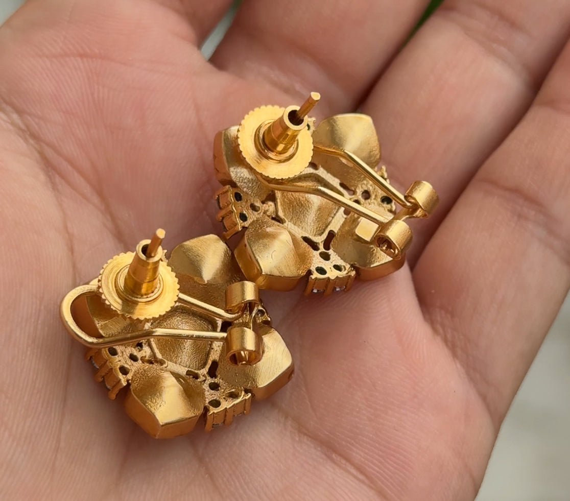 Moissanite Square Studs