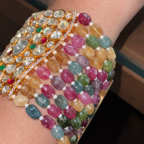 Flexible Beaded Moissanite Hand Harness
