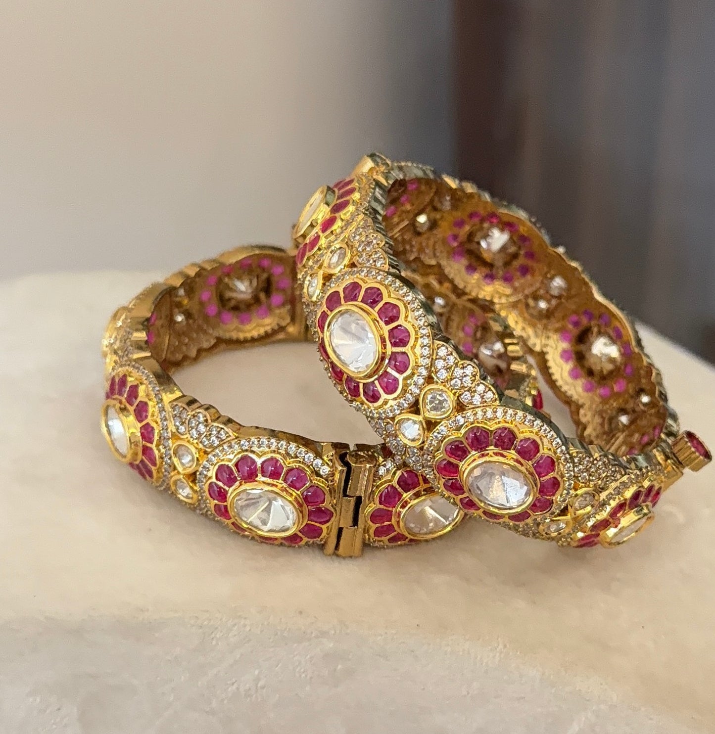 Nyra Ruby Opening Bangles