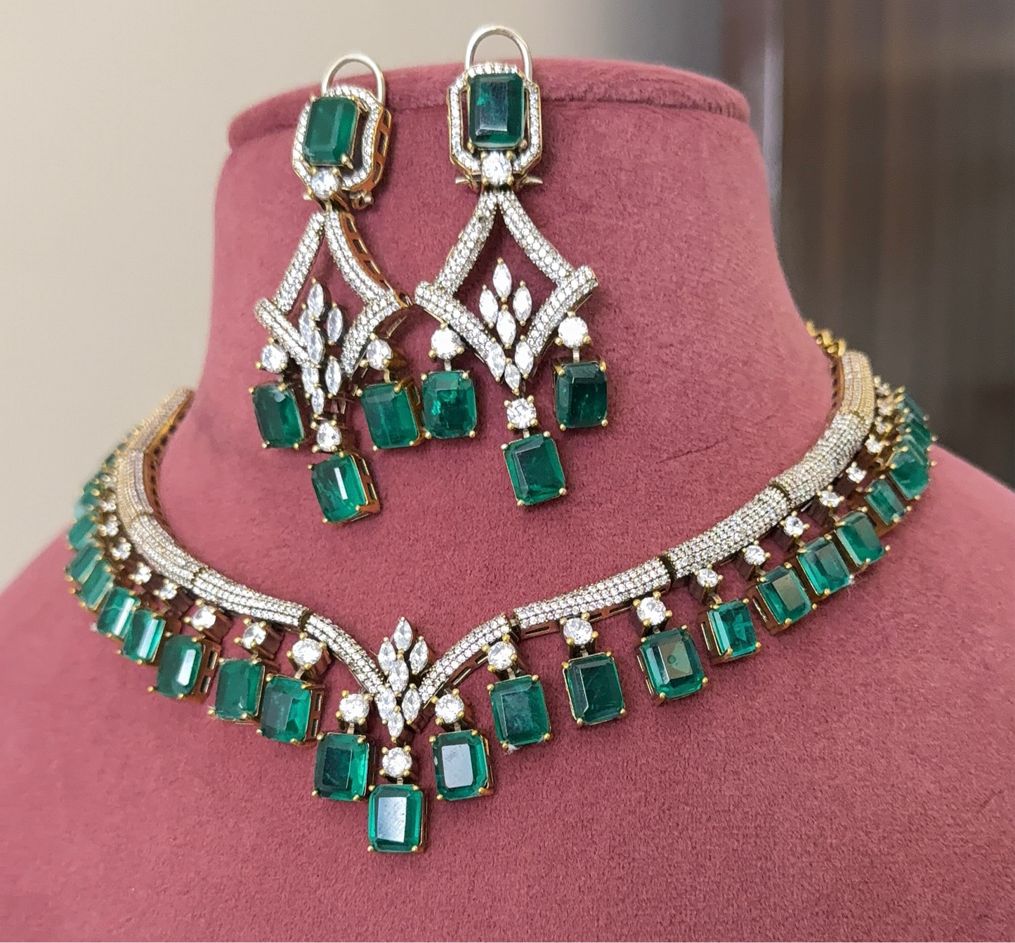 Kathika Moissanite Doublet Necklace