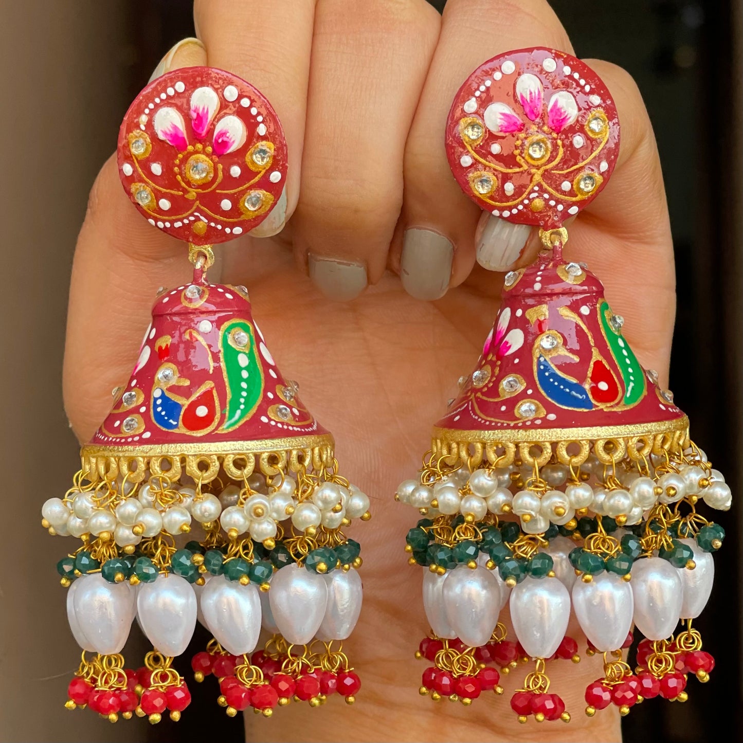Hand Painted Jhumkas