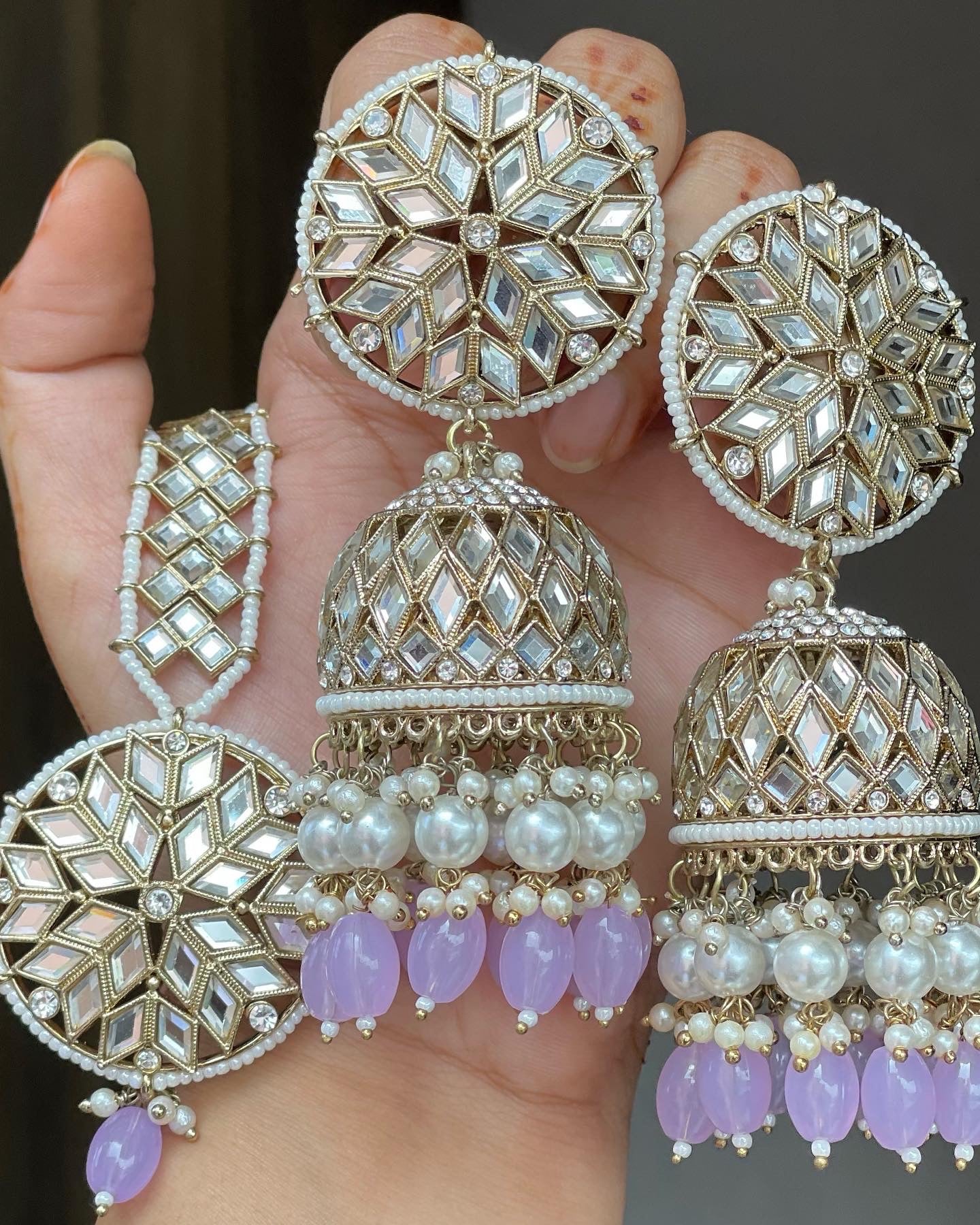 Kriti Crystal Jhumki Tikka