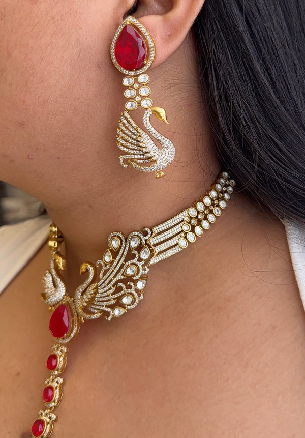 Prisha Peacock Necklace Set