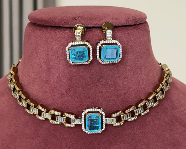 Doublet Baguette Choker Set