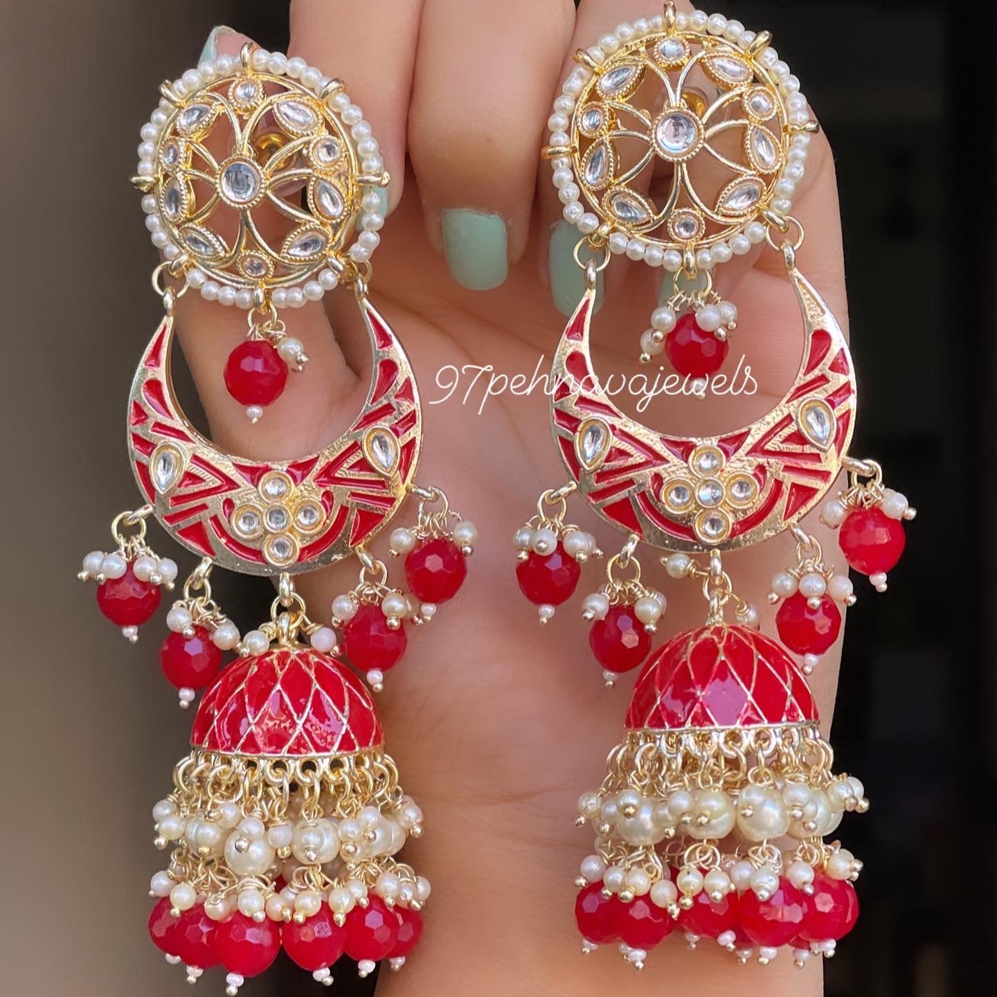 Long Meenakari Earrings