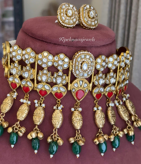 Pratika Brass Handmade Fusion Necklace Set