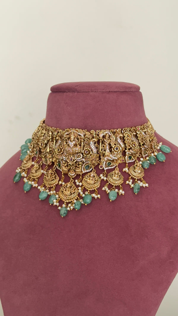 Saraswati Gold Plated Necklace Set