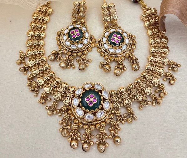 Yukta Premium Rajwada Necklace Set