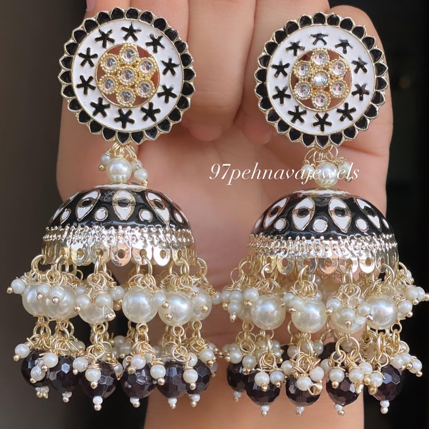 Meena jhumkas