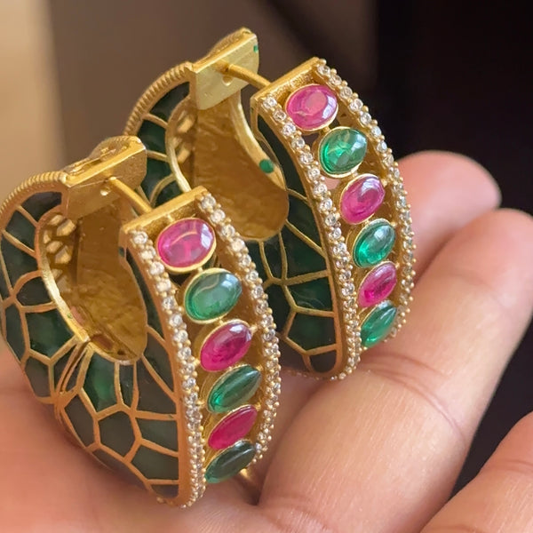 Enemal Hoop Earrings