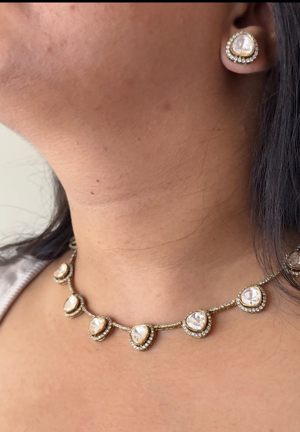 Daina Moissanite Dainty Necklace Set