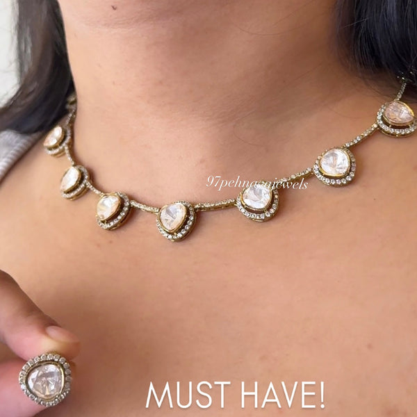 Daina Moissanite Dainty Necklace Set