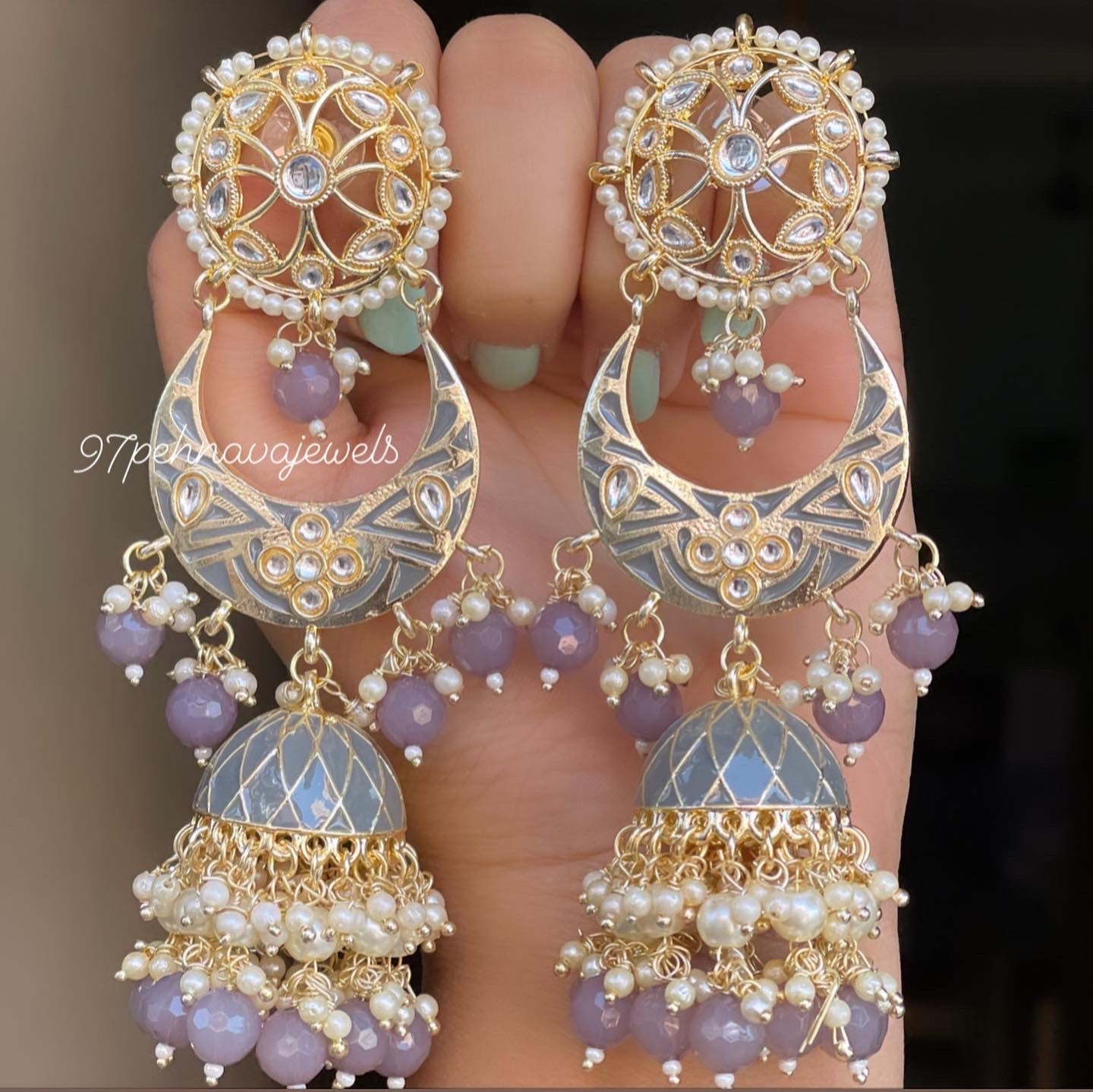 Long Meenakari Earrings