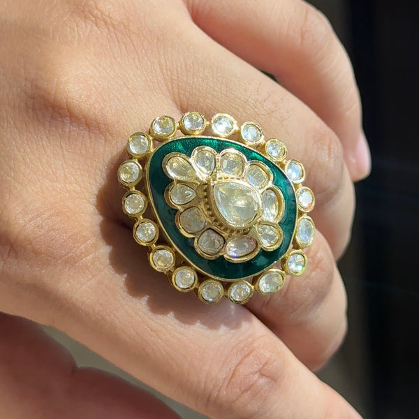 Zoya Moissanite Meena Ring