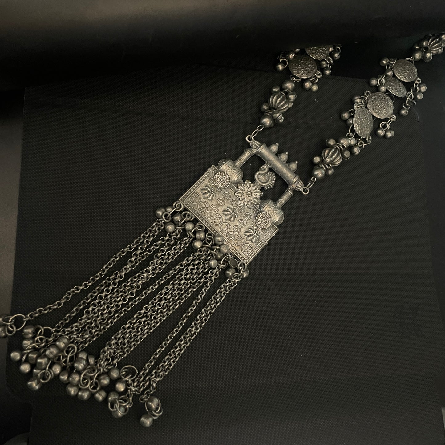 Long Oxidised Necklace