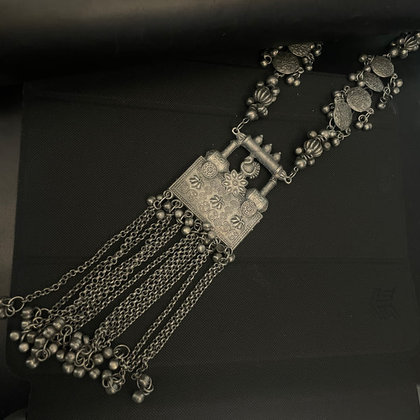 Long Oxidised Necklace