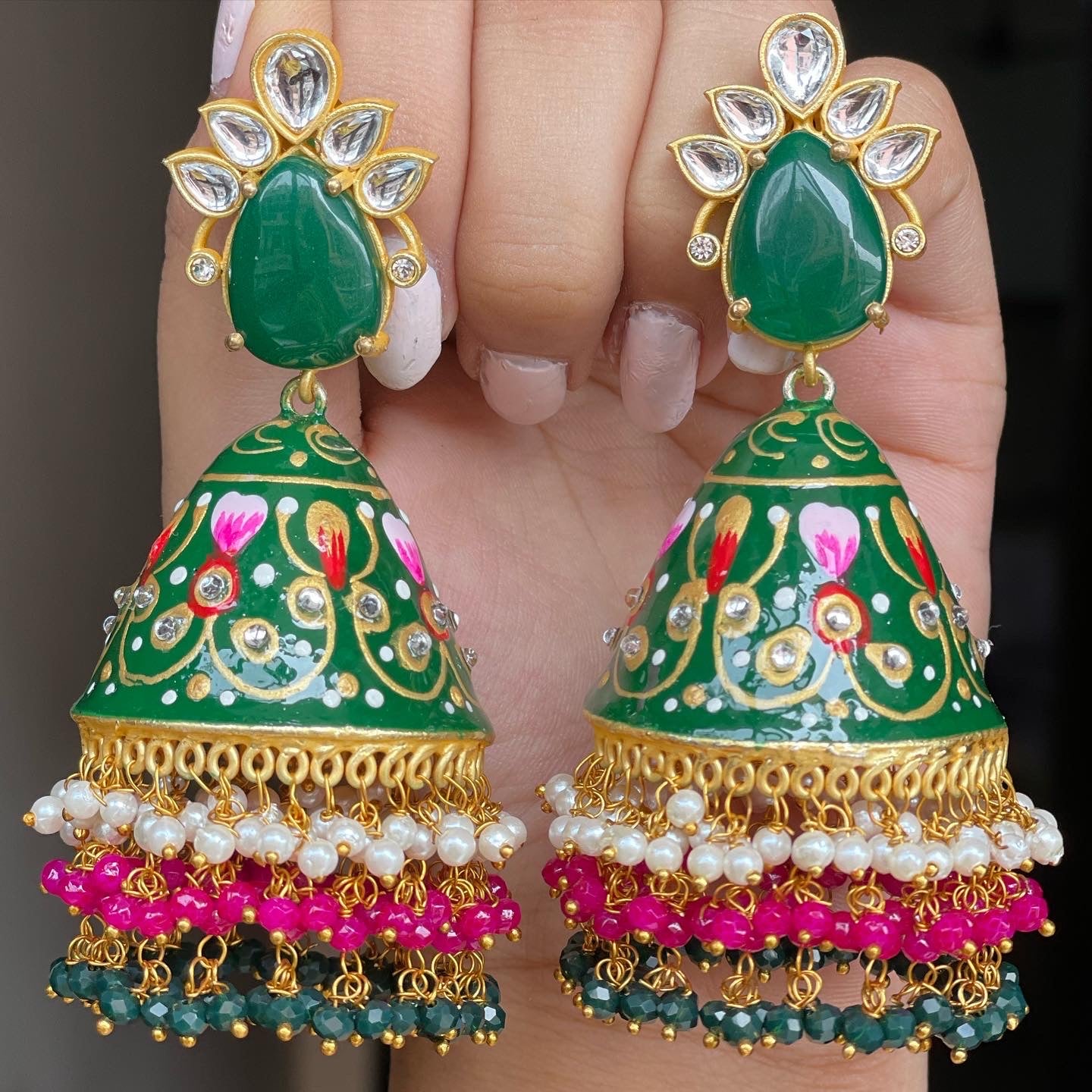 Hand Painted Jhumkas