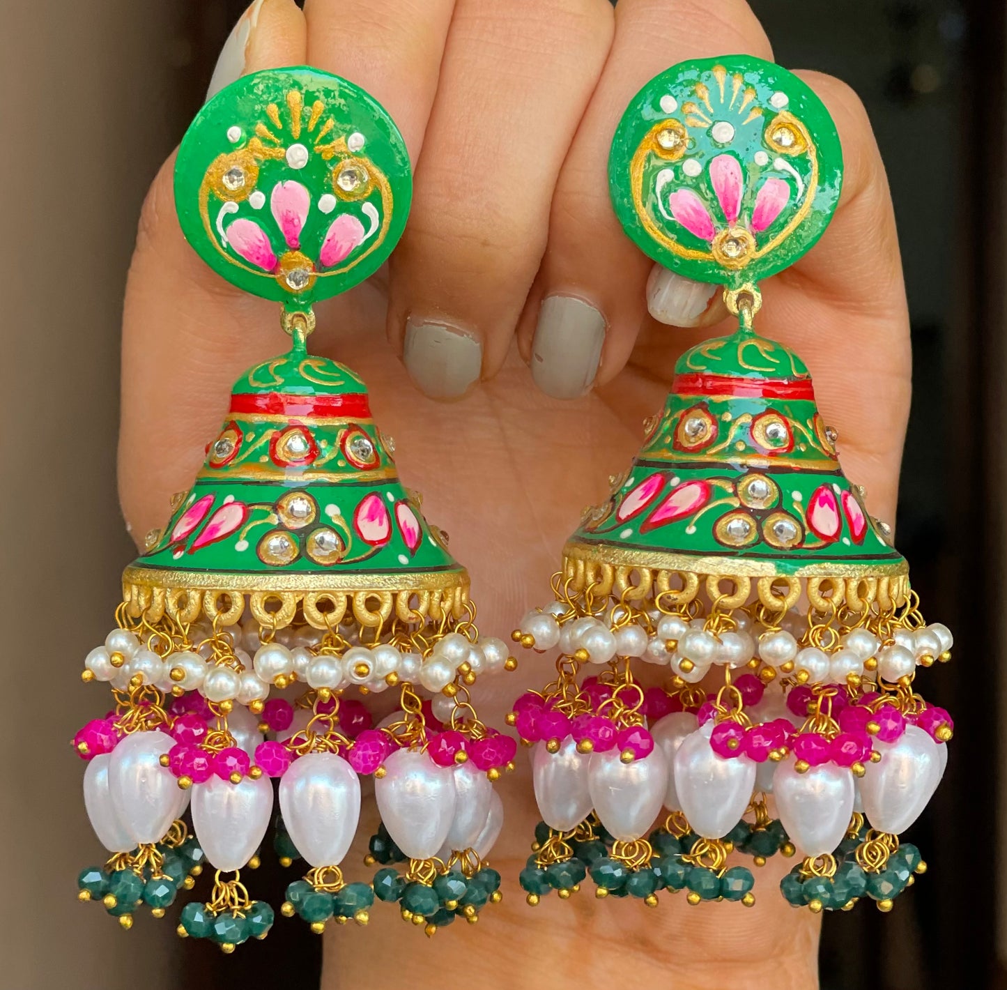 Hand Painted Jhumkas