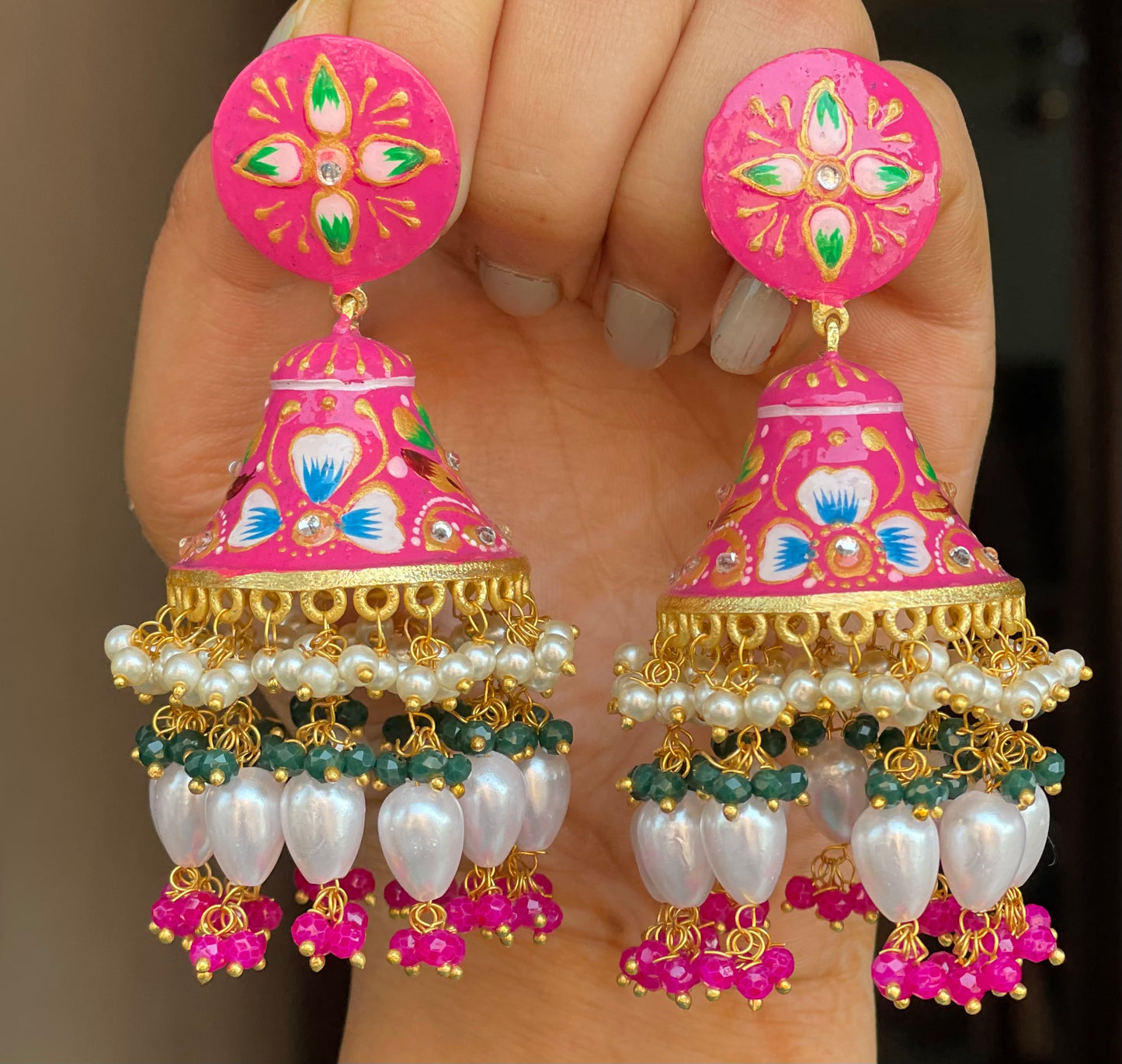 Hand Painted Jhumkas