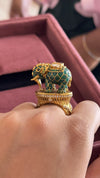 Elephant Polki Statement Ring