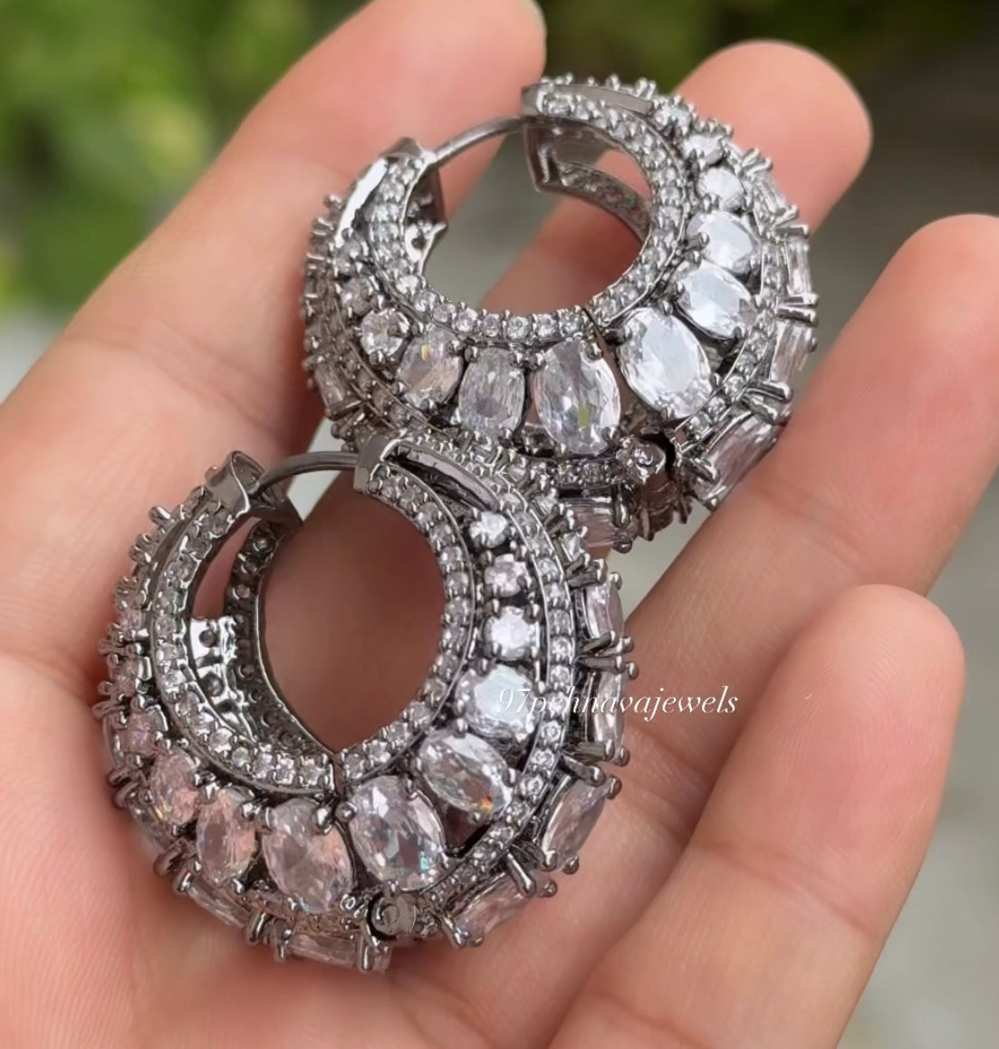 Victorian Diamond Hoops