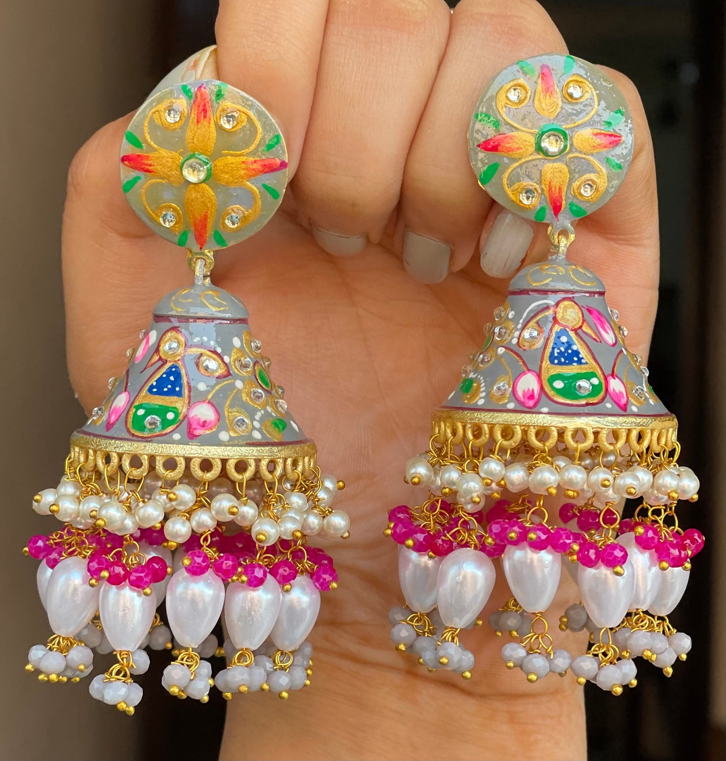Hand Painted Jhumkas