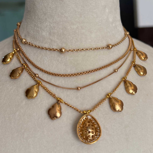 Diya Layered Moissanite Necklace