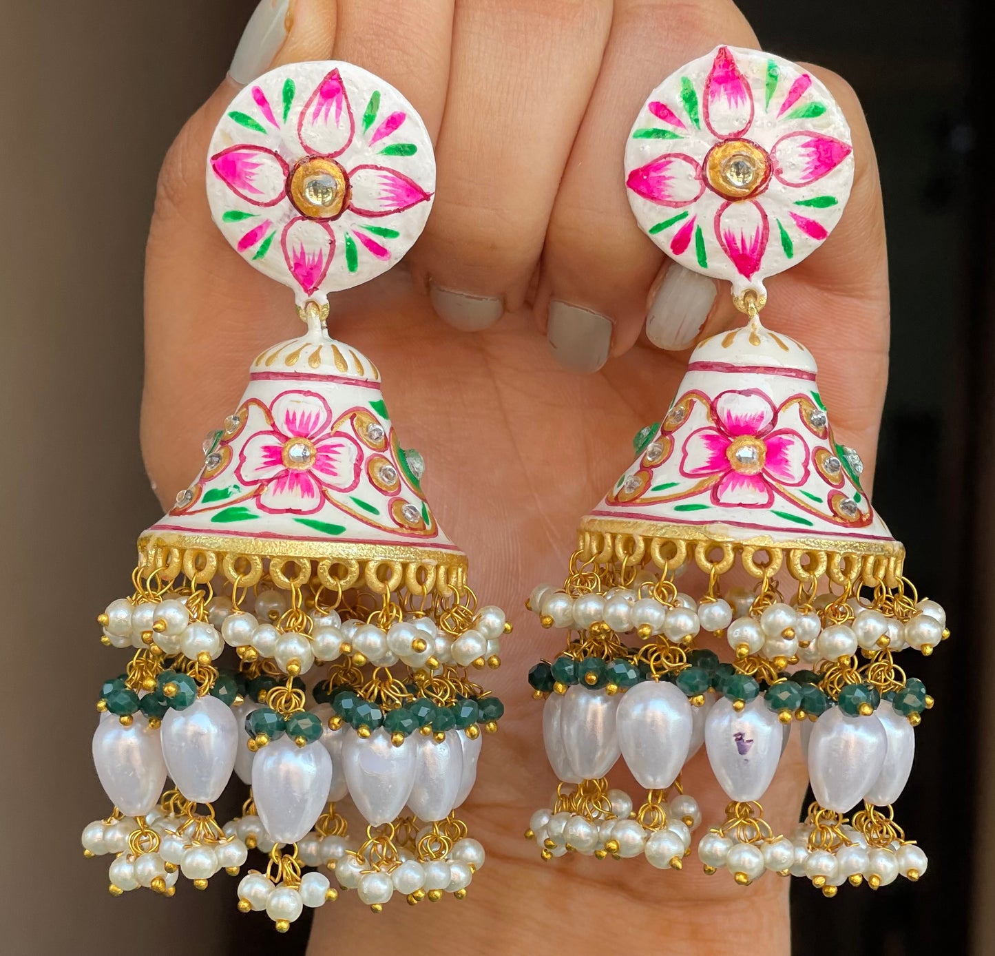 Hand Painted Jhumkas