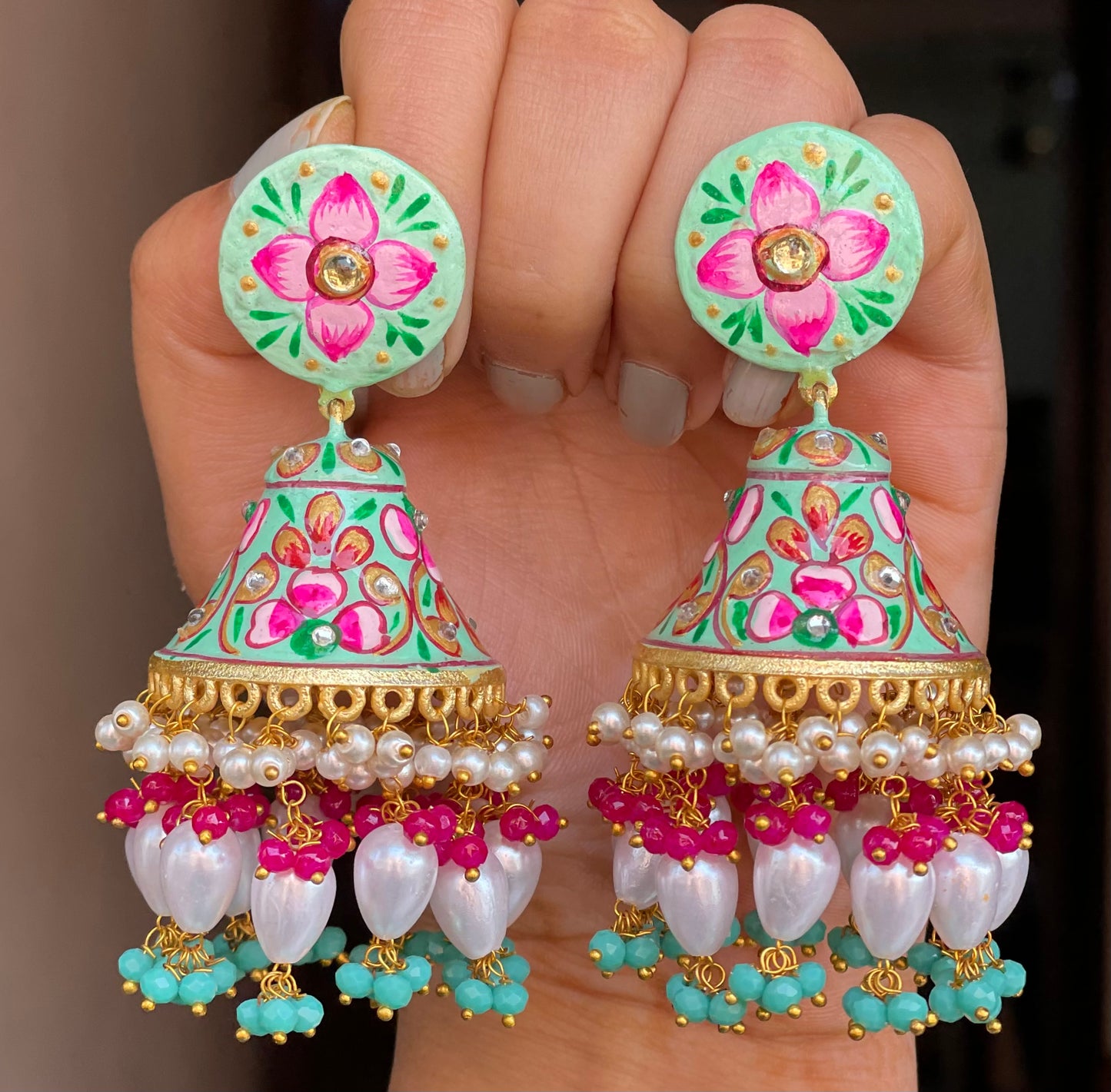 Hand Painted Jhumkas