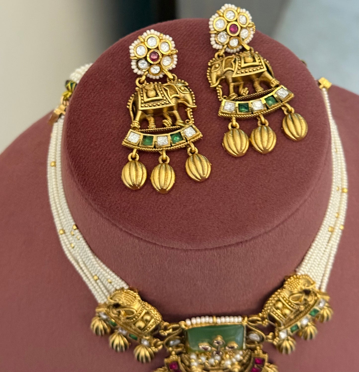 Kruthika Elephant Rajwada Necklace
