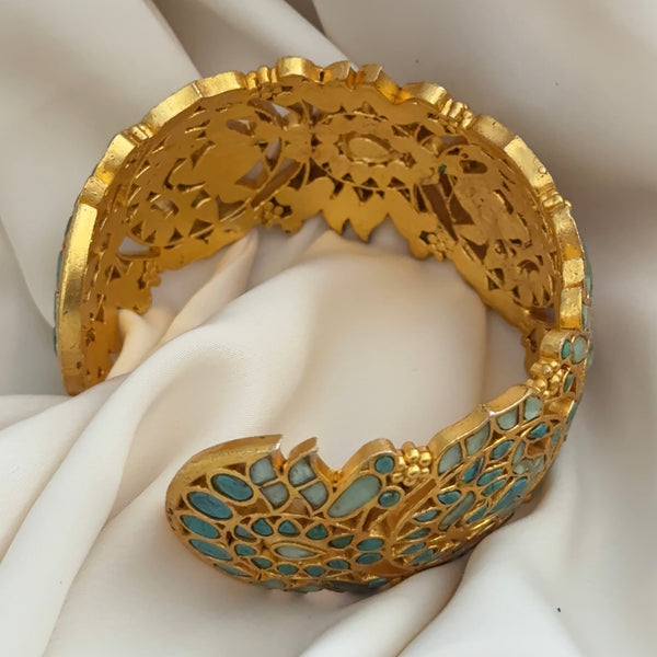Jadau Gold Plated Turquoise Handcuff
