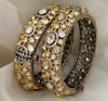 Silver Foiled Opening Polki Bangles
