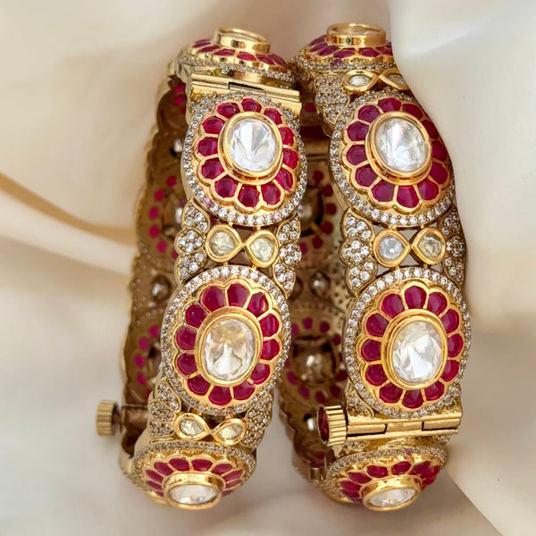 Nyra Ruby Opening Bangles