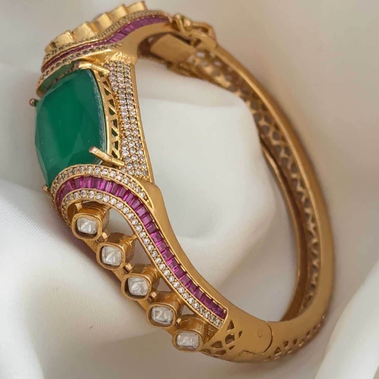 Doublet Moissanite Opening Bracelet