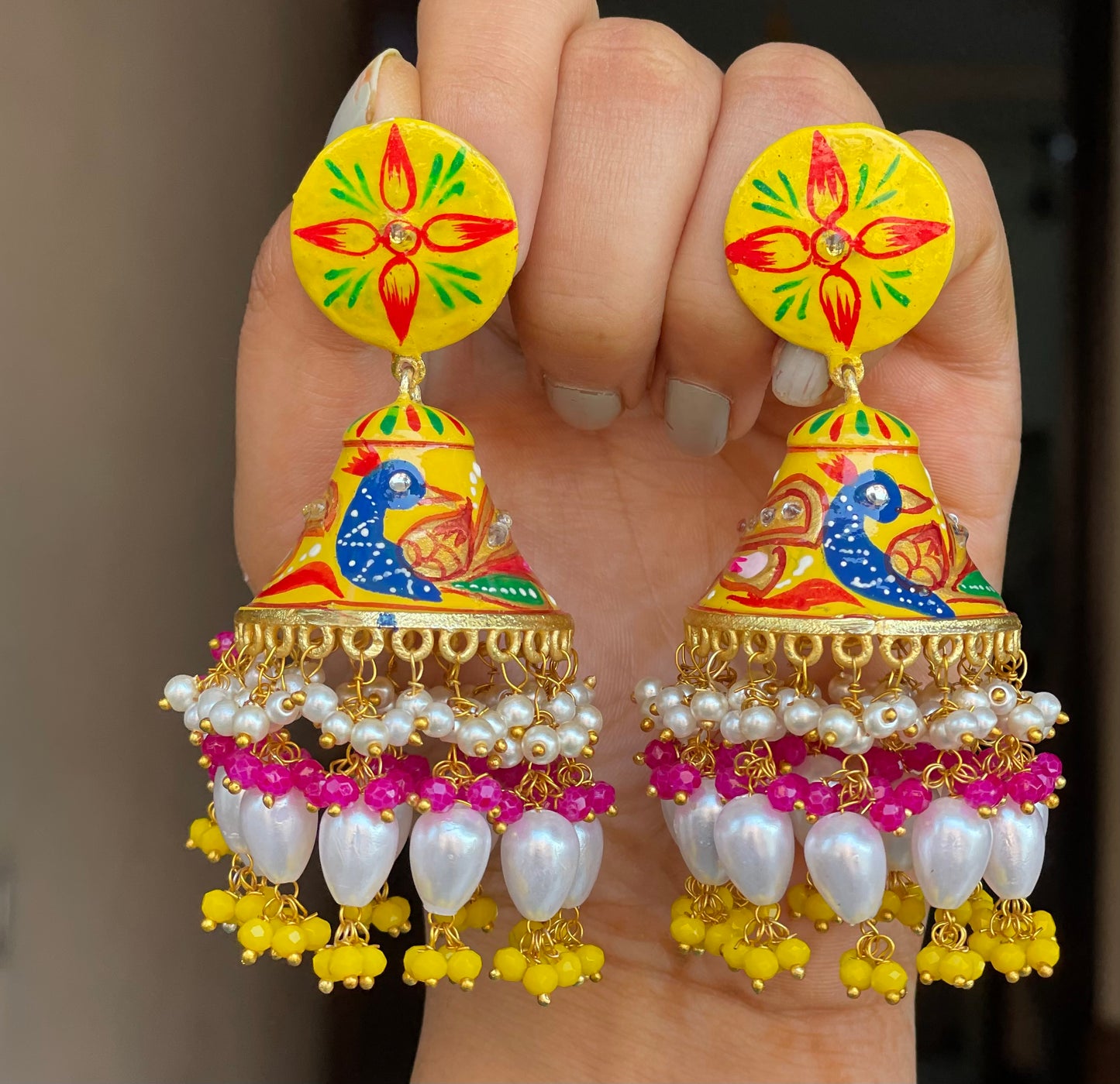 Hand Painted Jhumkas