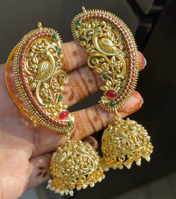 Aadhya Gold Plated Temple Earcuff