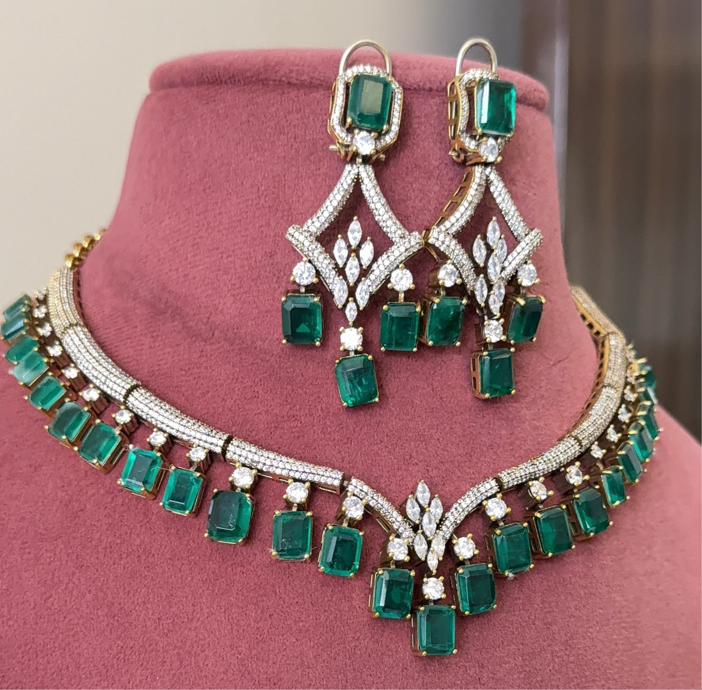 Kathika Moissanite Doublet Necklace