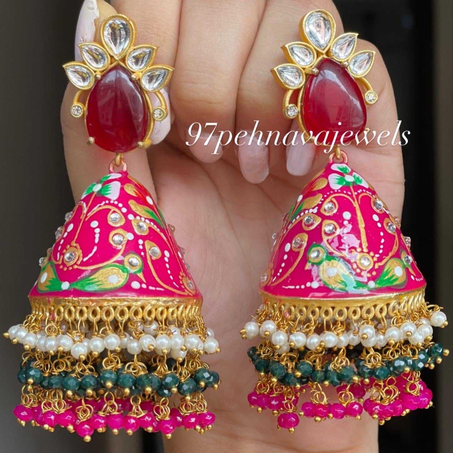 Hand Painted Jhumkas