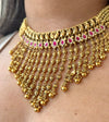 Premium Gold Plated Falling Necklace Set