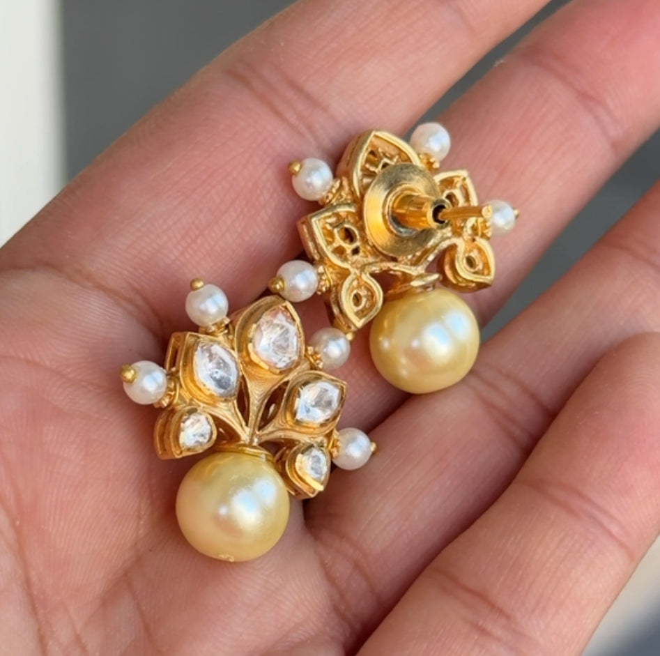 Manya Polki Pearl Studs