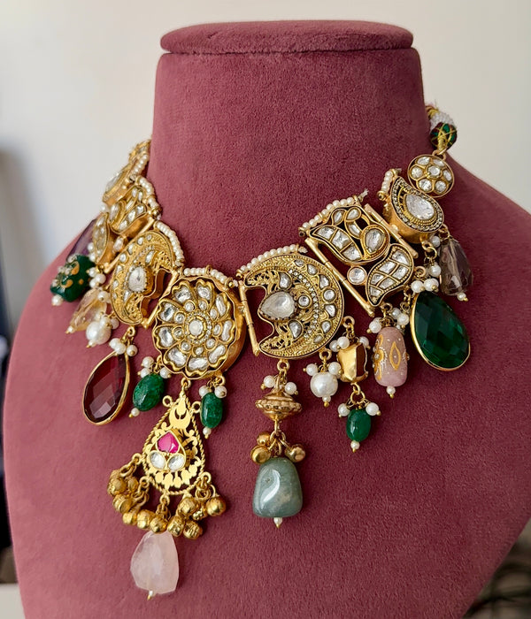 Anishka Brass Handmade Fusion Necklace Set