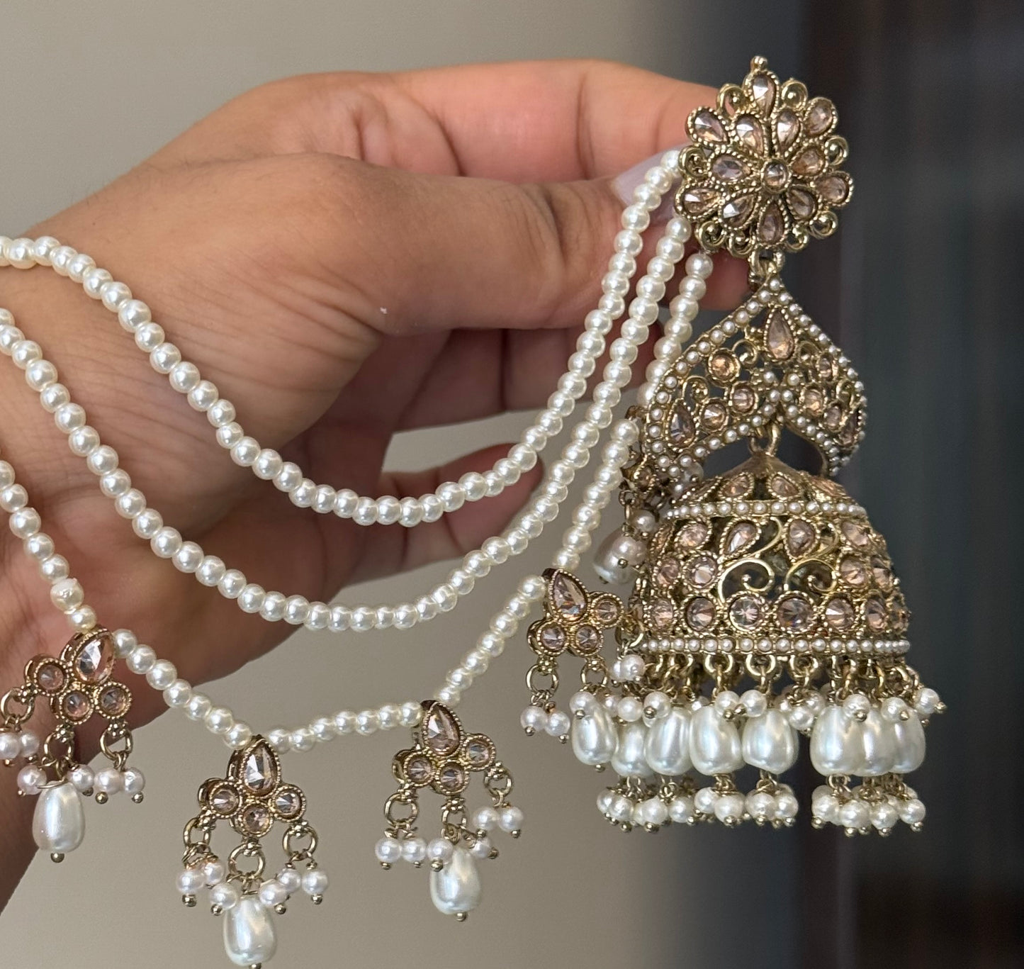 Ahana Padmavati Jhumka Tikka Set