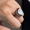 Antique Plated Uncut Kundan Ring