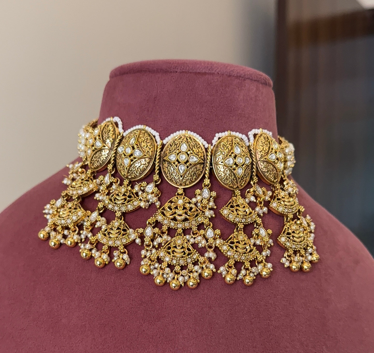 Nandini Gold Look Choker Set