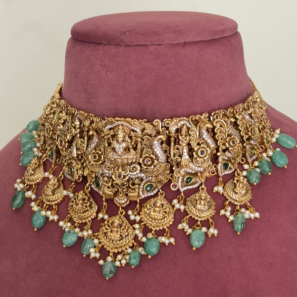 Saraswati Gold Plated Necklace Set
