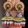 Hand Painted Peacock Jhumkas